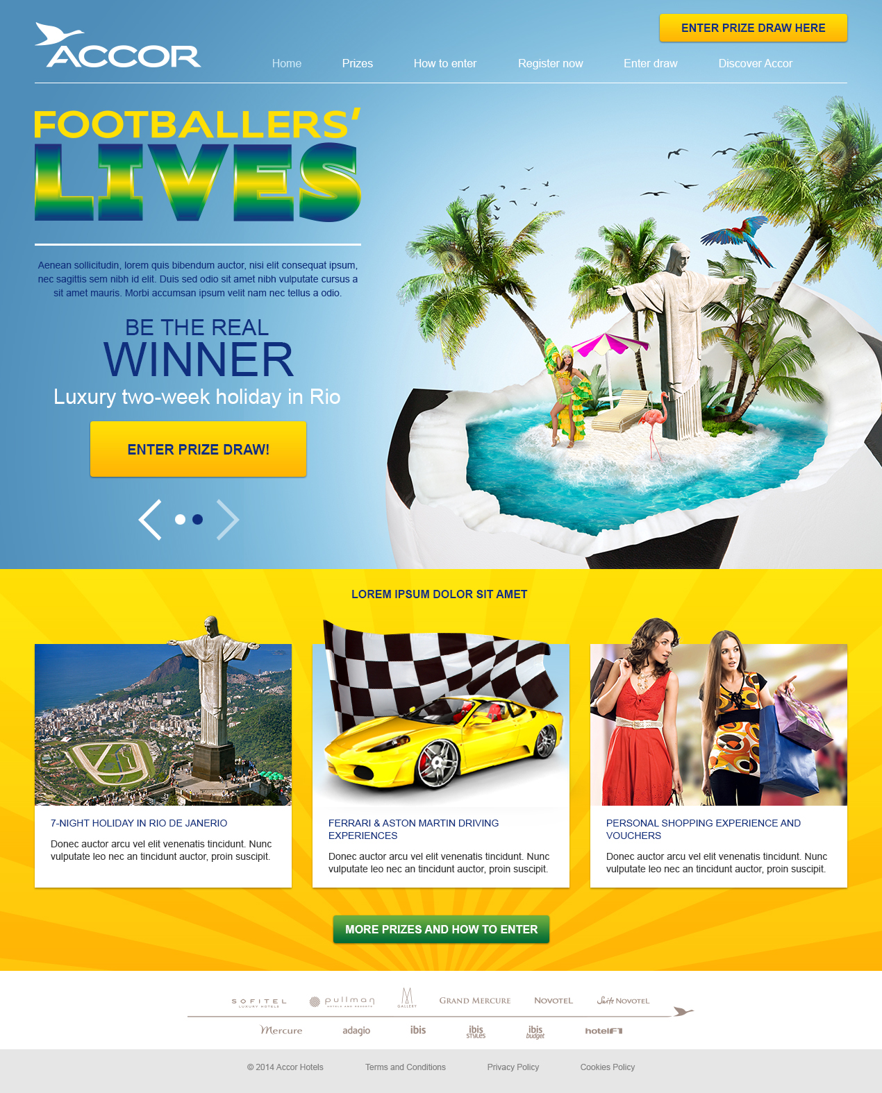 Brazil World Cup 2014 website home page