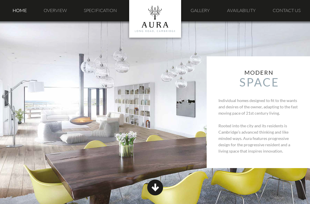 Parallax property developer website content page 4