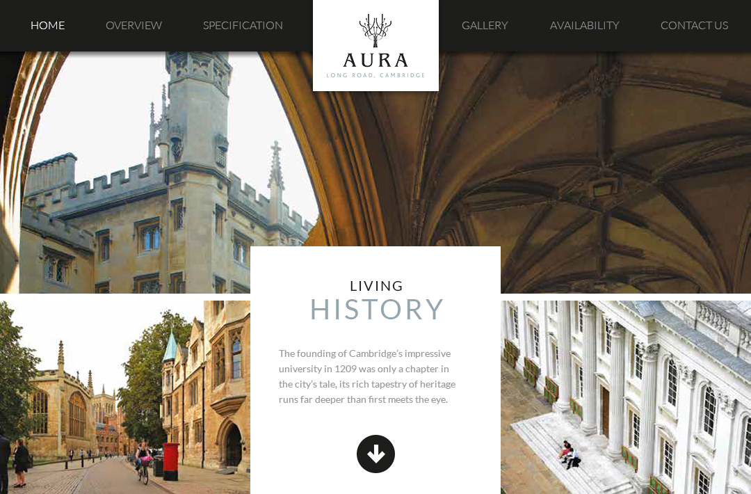 Parallax property developer website content page 5