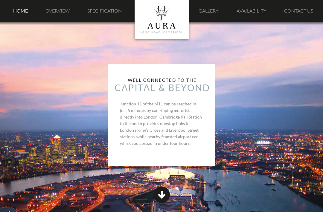 Parallax property developer website content page 6