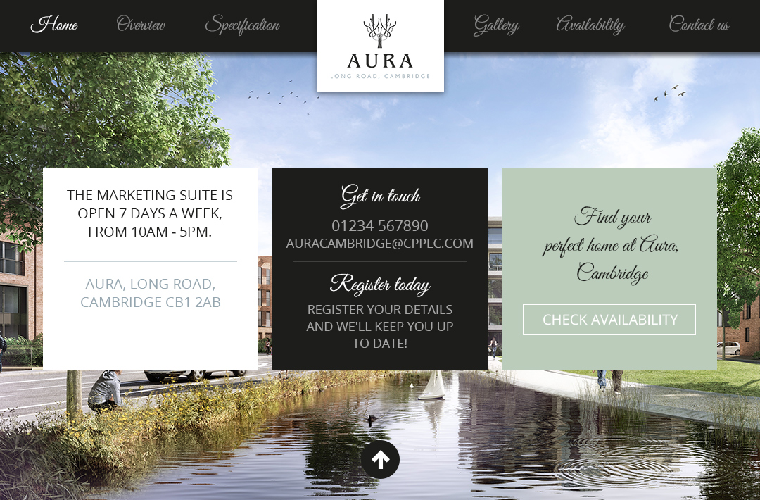 Parallax property developer website content page 8