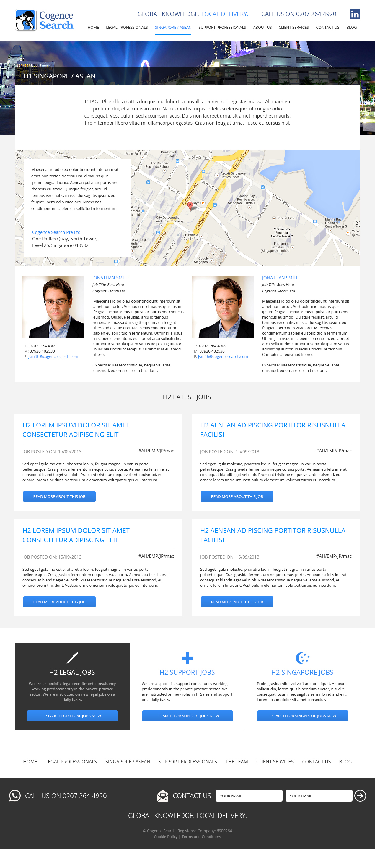 Recruitment website Singapore page