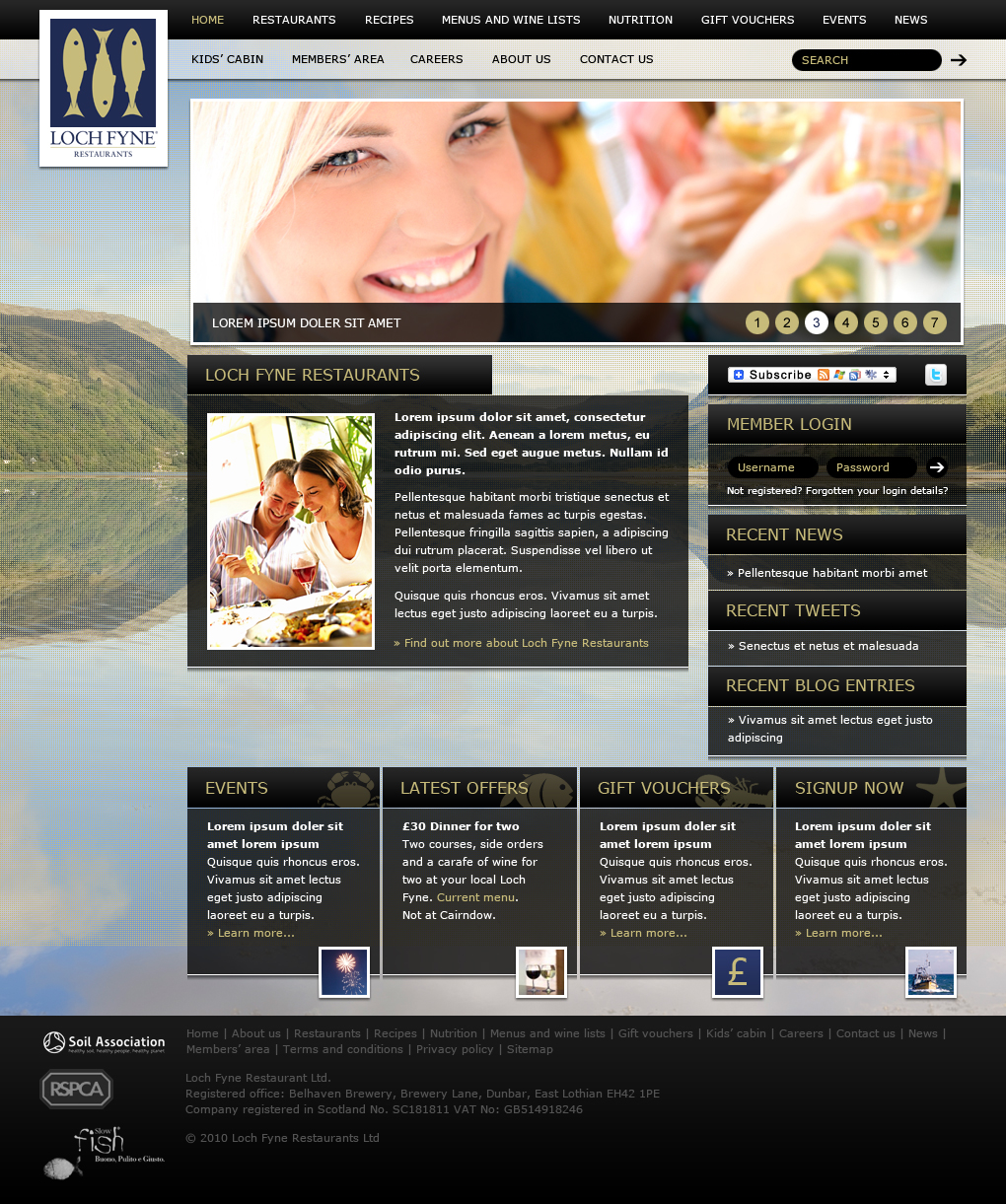 Fish restaurant concept 1 restaurant home page