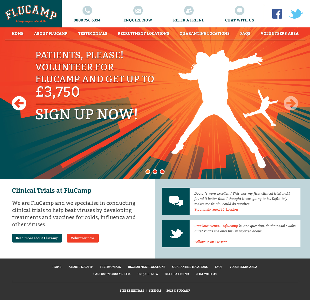 Medical research website home page 3