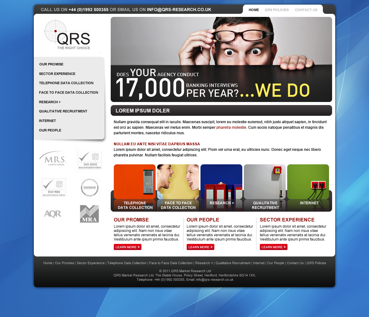 Market research website home page 2