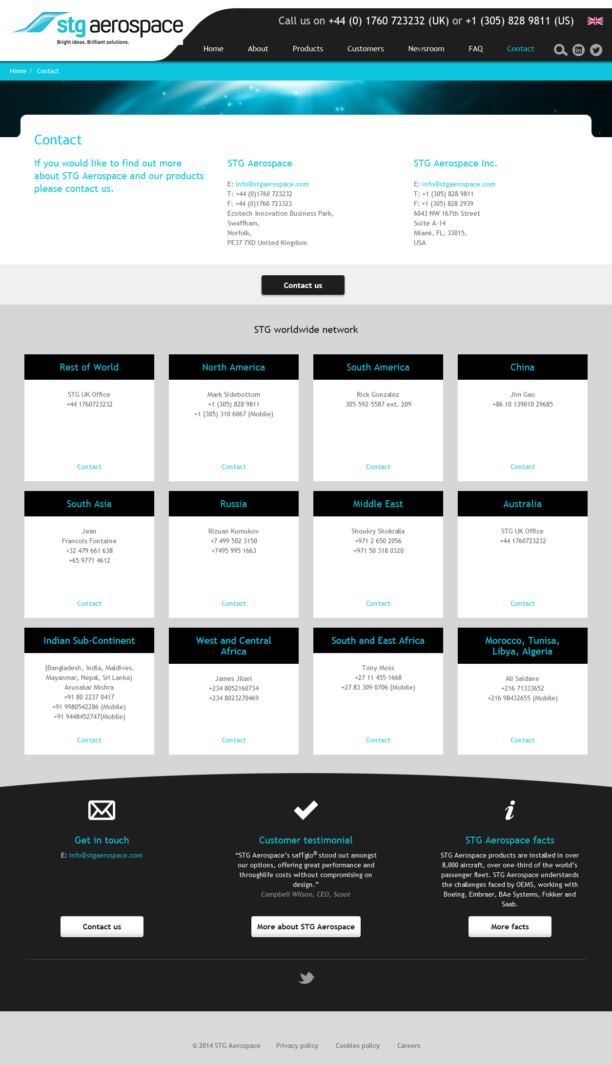 Innovative lighting website contact page form closed