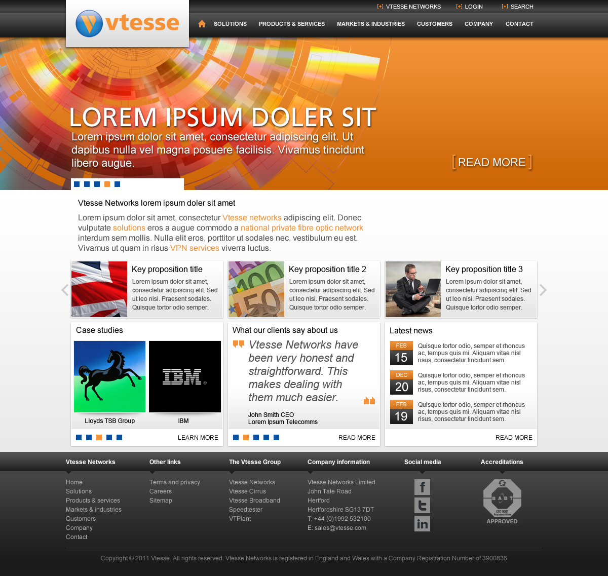 Network solutions website concept 2 alternative home page