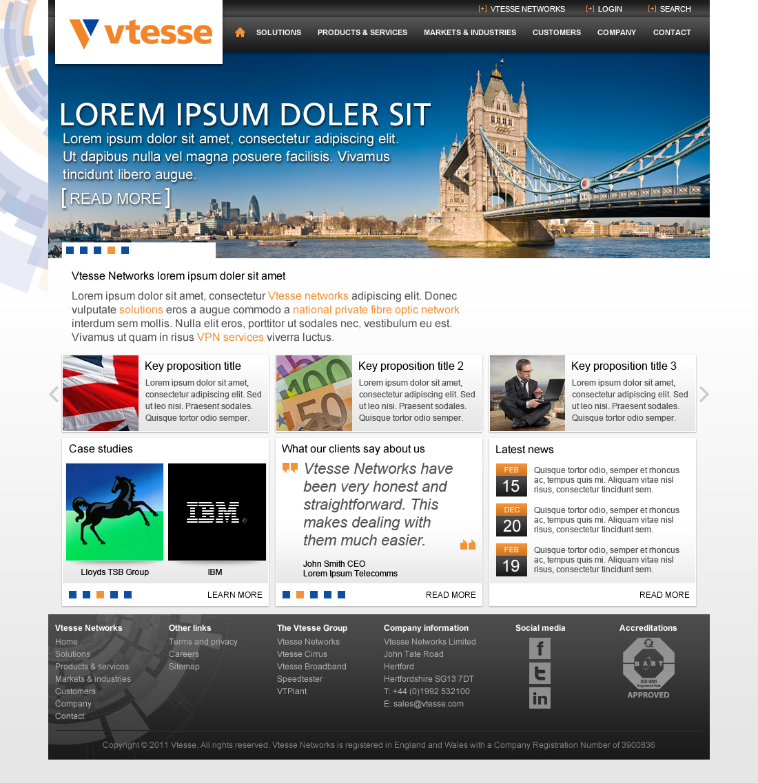 Network solutions website concept 2 alternative home page fixed width