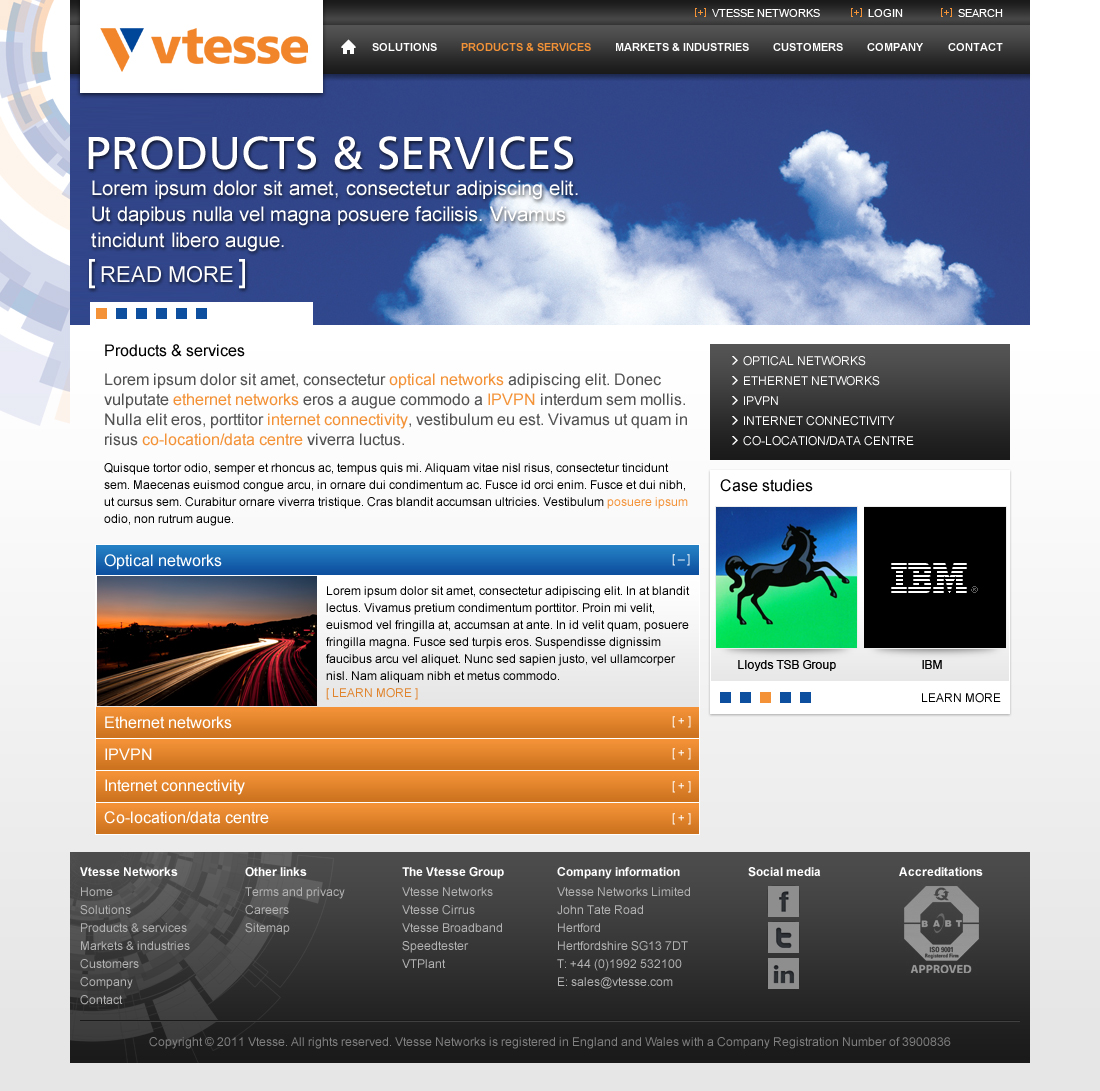 Network solutions website concept 2 alternative content page fixed width