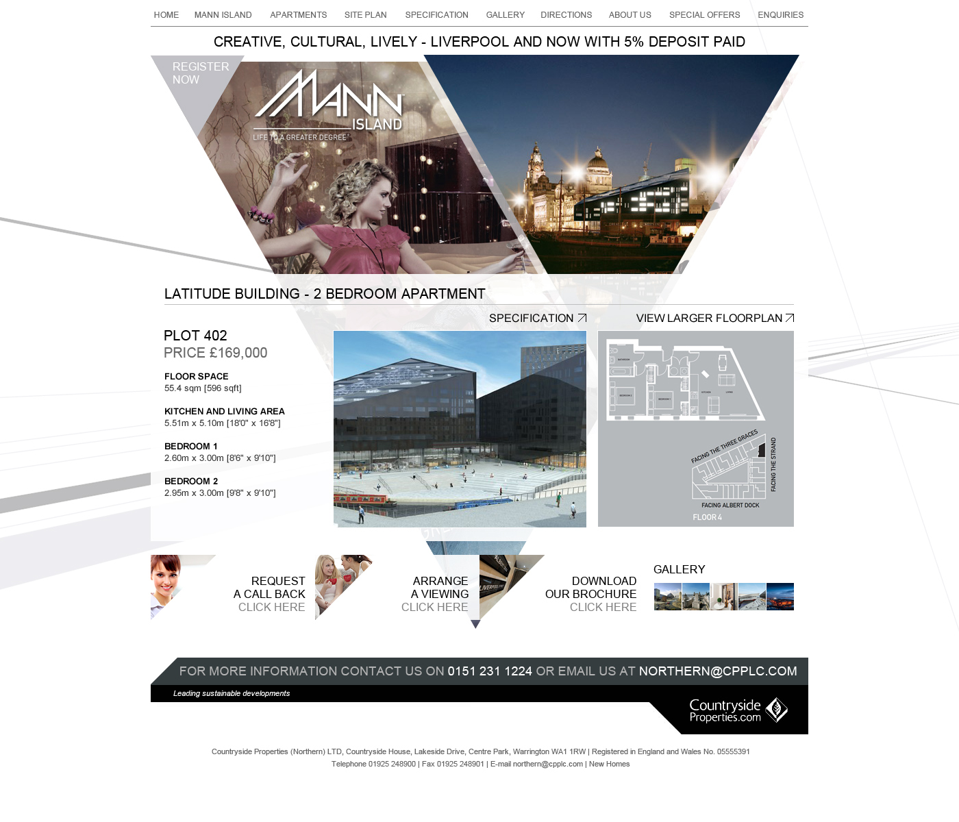 Contemporary property development plot page