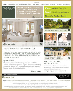 Property developer website alternative home page