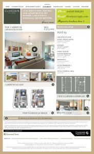 Property developer website plot detail page
