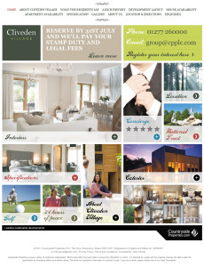 Property developer website home page