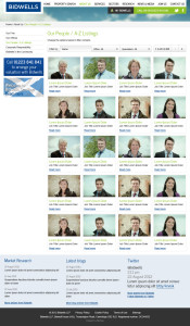 Property agent website concepts our team page