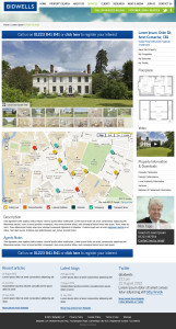 Property agent website concepts property information page