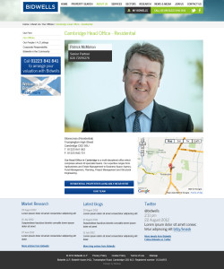 Property agent website concepts our offices page