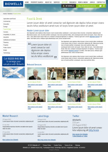 Property agent website concepts our food and drink sector page