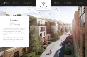 Parallax property developer website content page 2