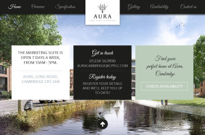 Parallax property developer website content page 8