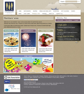 Fish restaurant website concept 2 members page