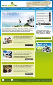 Motorhome hire website concept 4 choose us page