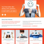 Medical research website home page 1
