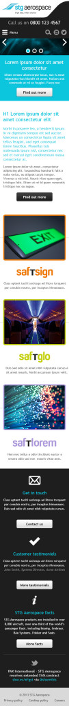 Innovative lighting website home page 1 mobile